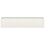 Planter White 200x40x40 cm Cold-rolled Steel