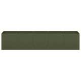 Planter Olive Green 200x40x40 cm Cold-rolled Steel
