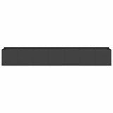 Planter Black 280x40x40 cm Cold-rolled Steel