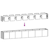 Planter White 280x40x40 cm Cold-rolled Steel