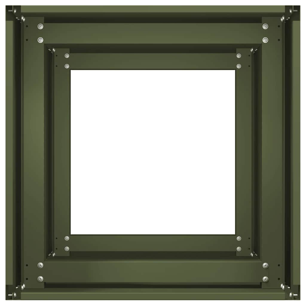 Planter Olive Green 40x40x80 cm Cold-rolled Steel