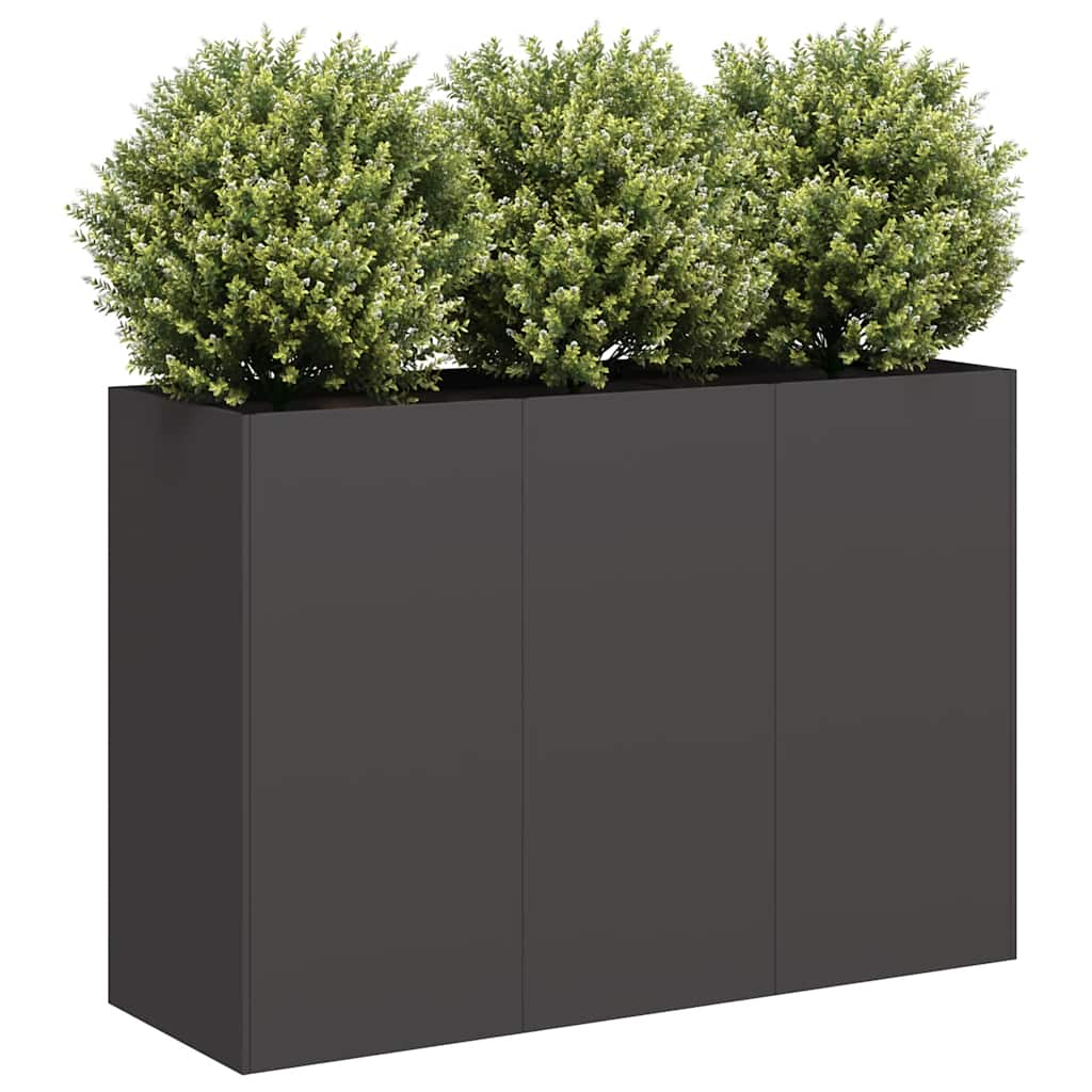 Planter Black 120x40x80 cm Cold-rolled Steel