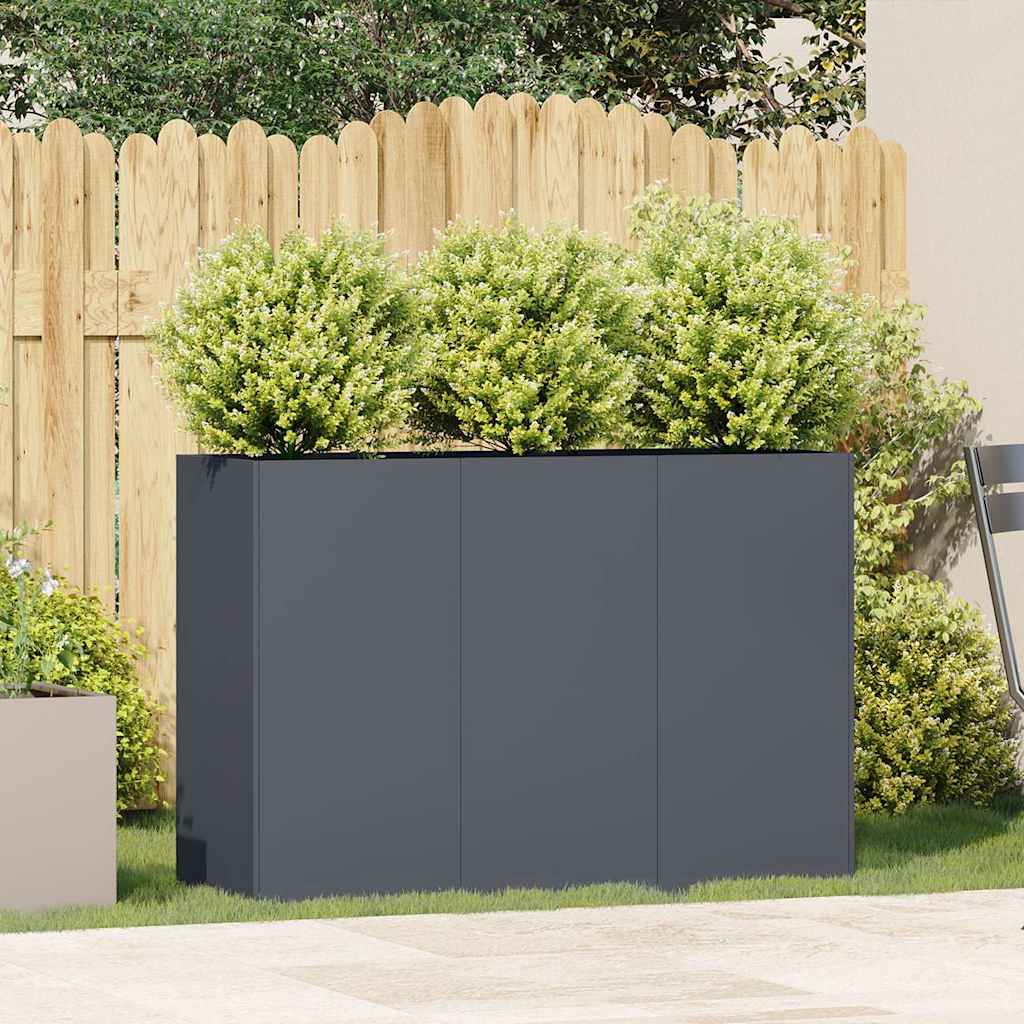 Planter Anthracite 120x40x80 cm Cold-rolled Steel