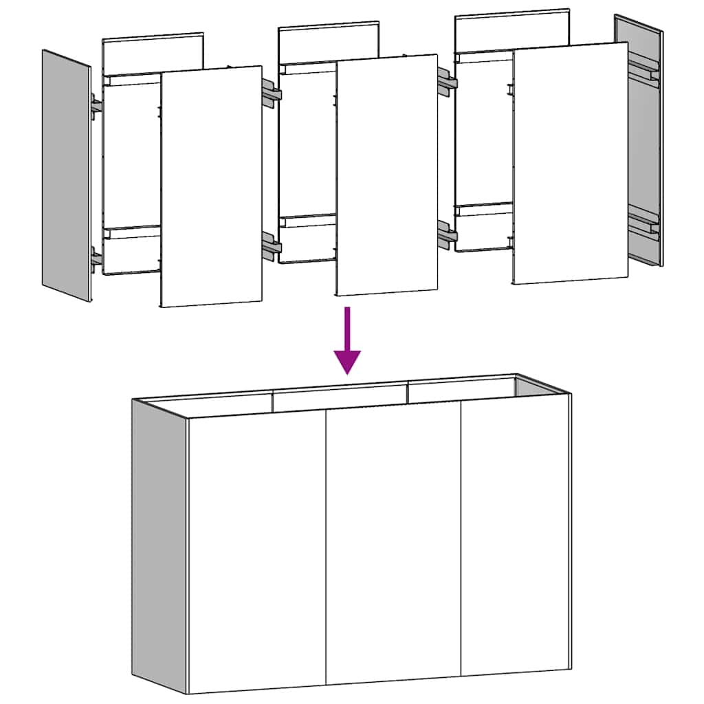 Planter Anthracite 120x40x80 cm Cold-rolled Steel