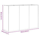 Planter Olive Green 120x40x80 cm Cold-rolled Steel