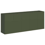 Planter Olive Green 200x40x80 cm Cold-rolled Steel