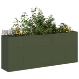 Planter Olive Green 200x40x80 cm Cold-rolled Steel