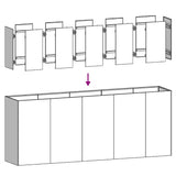 Planter 200x40x80 cm Galvanised Steel