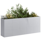 Planter 200x40x80 cm Galvanised Steel