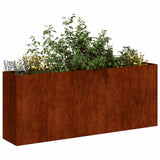 Planter Rusty 200x40x80 cm Weathering Steel