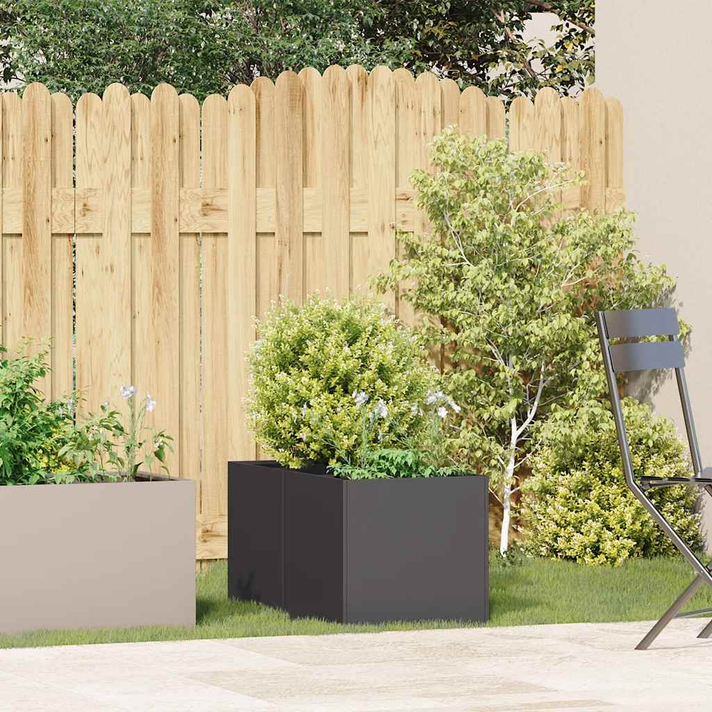 Planter Black 40x80x40 cm Cold-rolled Steel