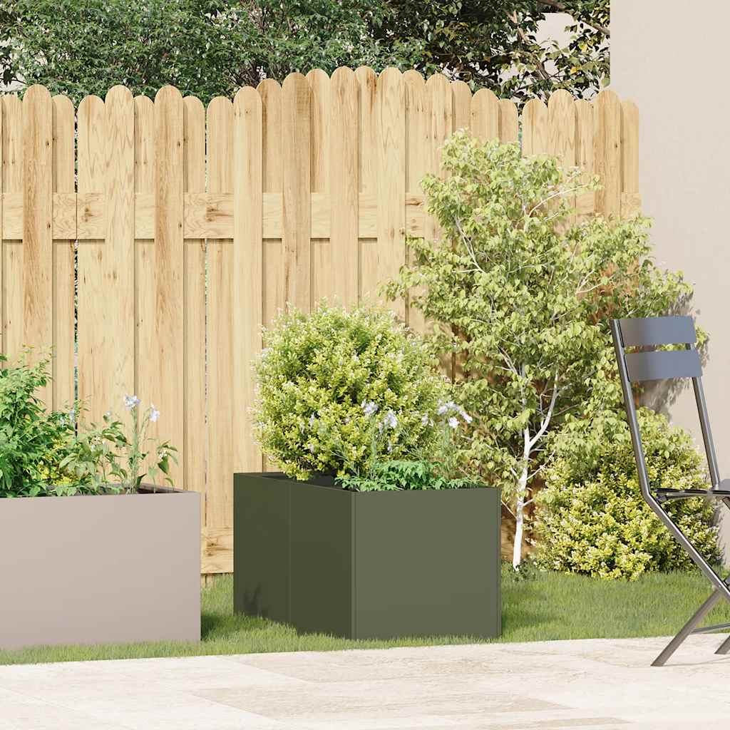 Planter Olive Green 40x80x40 cm Cold-rolled Steel