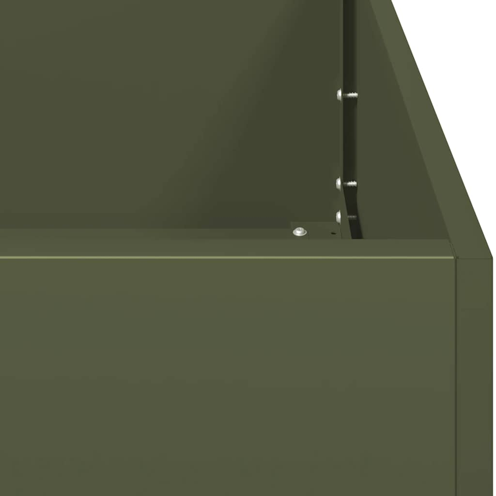 Planter Olive Green 40x80x40 cm Cold-rolled Steel