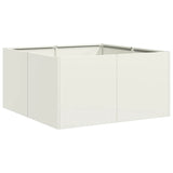 Planter White 80x80x40 cm Cold-rolled Steel