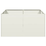 Planter White 80x80x40 cm Cold-rolled Steel