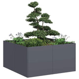 Planter Anthracite 80x80x40 cm Cold-rolled Steel