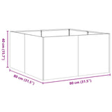 Planter 80x80x40 cm Galvanised Steel