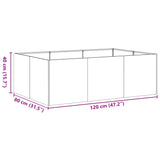 Planter Black 120x80x40 cm Steel