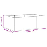 Planter 120x80x40 cm Galvanised Steel