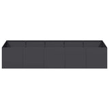 Planter Black 200x80x40 cm Steel