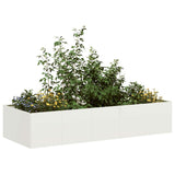 Planter White 200x80x40 cm Steel