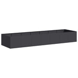 Planter Black 280x80x40 cm Steel