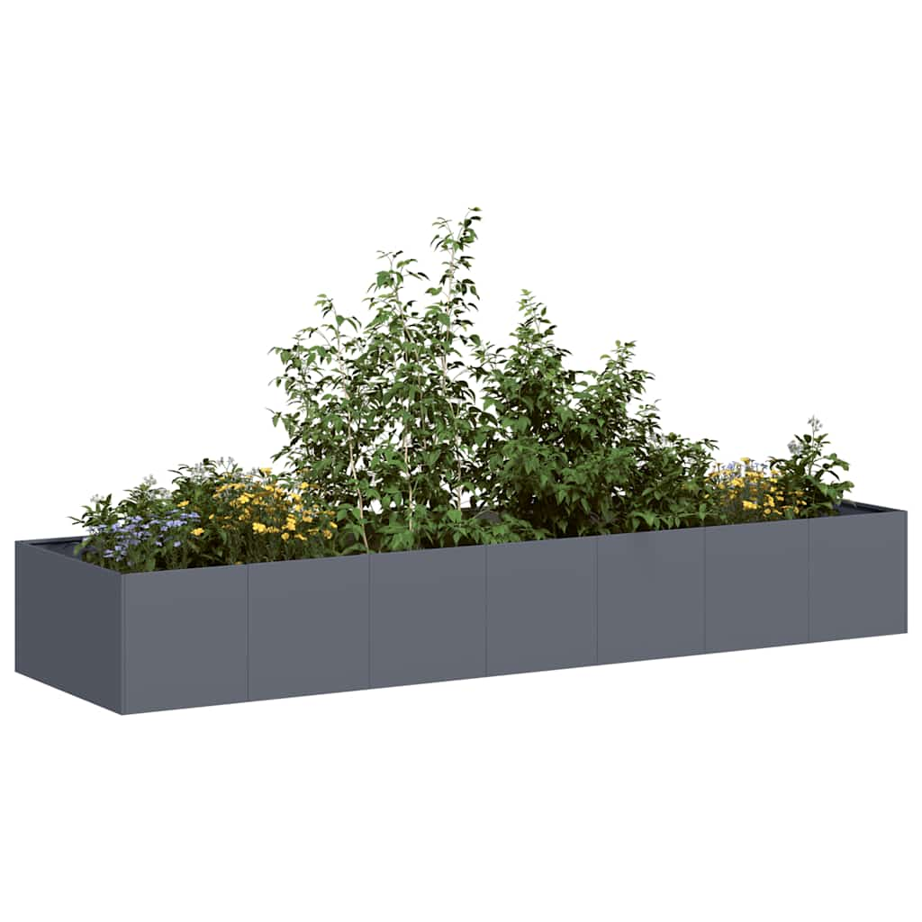 Planter Anthracite 280x80x40 cm Steel