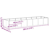 Planter 280x80x40 cm Stainless Steel