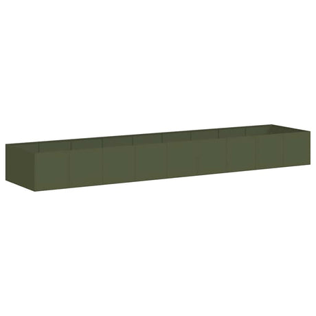 Planter Olive Green 360x80x40 cm Steel