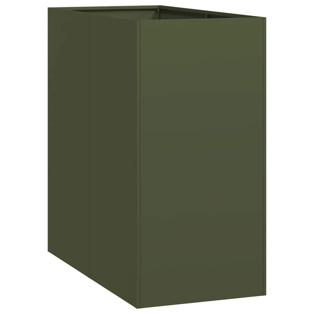 Planter Olive Green 40x80x80 cm Steel