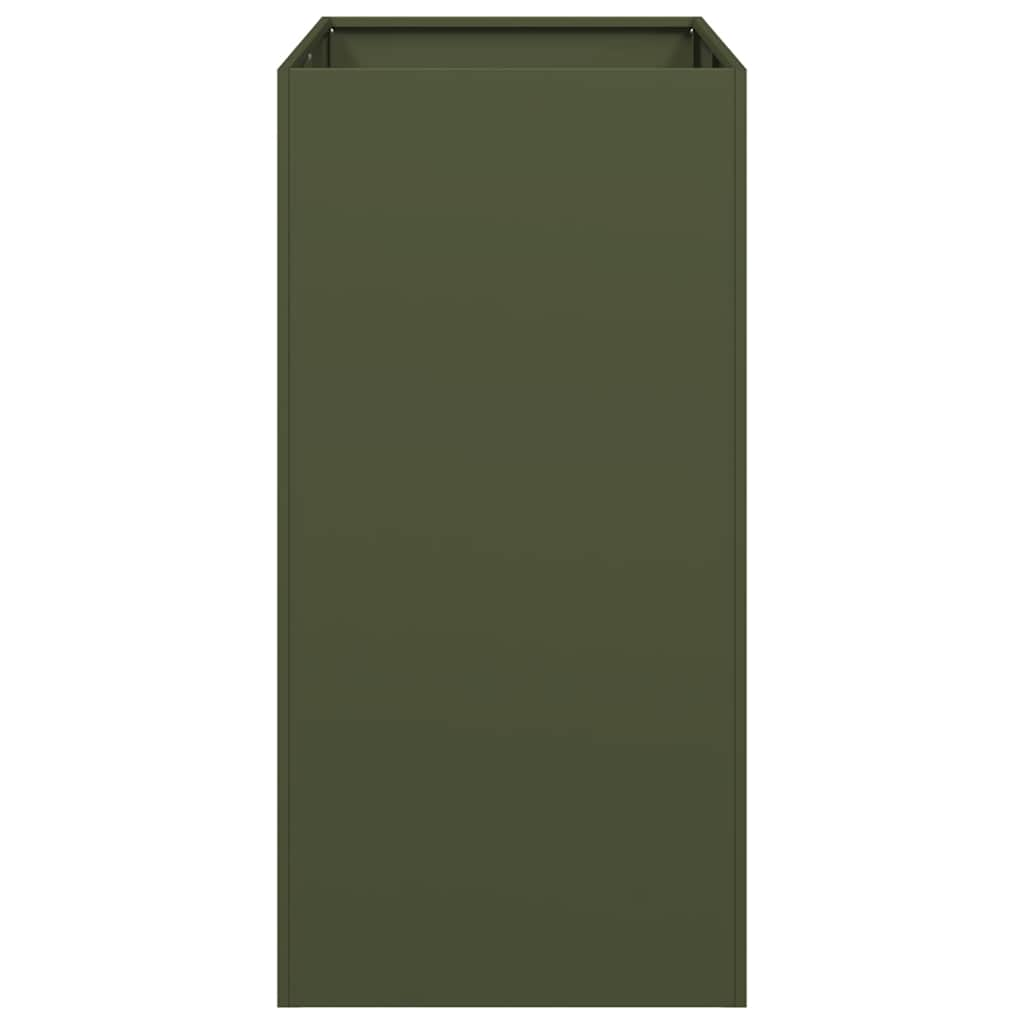 Planter Olive Green 40x80x80 cm Steel