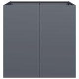Planter Anthracite 80x80x80 cm Steel