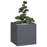 Planter Anthracite 80x80x80 cm Steel