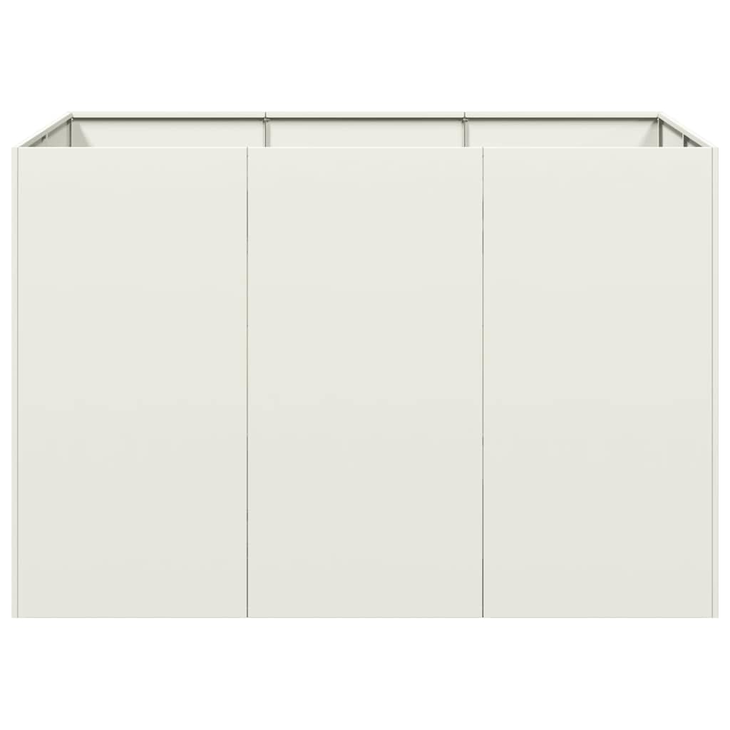 Planter White 120x80x80 cm Steel