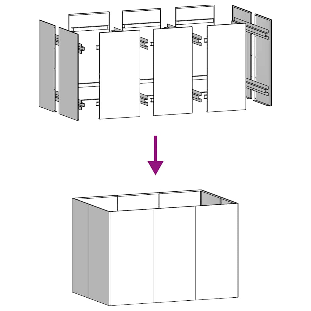 Planter White 120x80x80 cm Steel