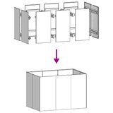 Planter White 120x80x80 cm Steel