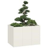 Planter White 120x80x80 cm Steel