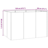 Planter Anthracite 120x80x80 cm Steel