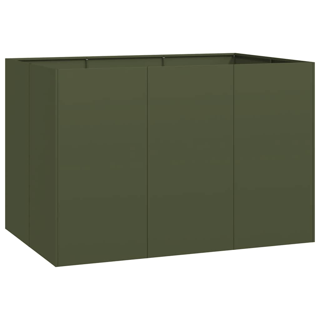 Planter Olive Green 120x80x80 cm Steel