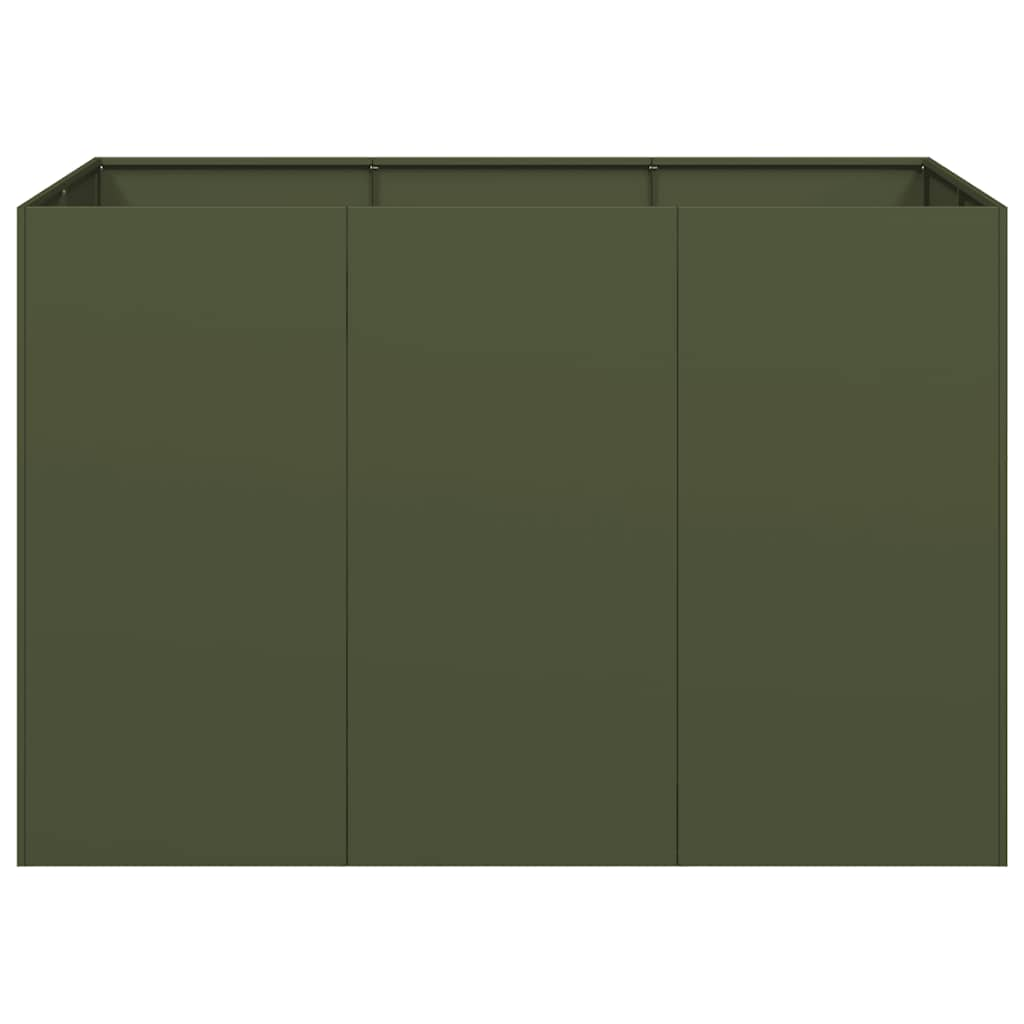 Planter Olive Green 120x80x80 cm Steel