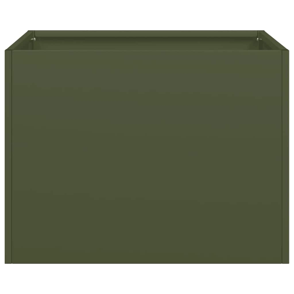 Planter Olive Green 40x40x30 cm Steel