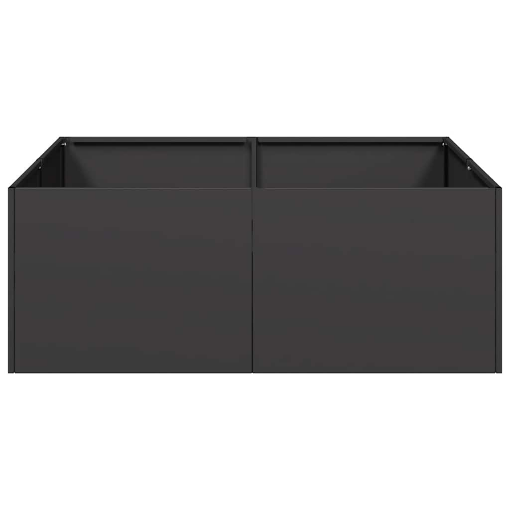 Planter Black 80x80x30 cm Steel