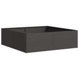 Planter Black 100x100x30 cm Steel