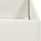 Planter White 100x100x30 cm Steel