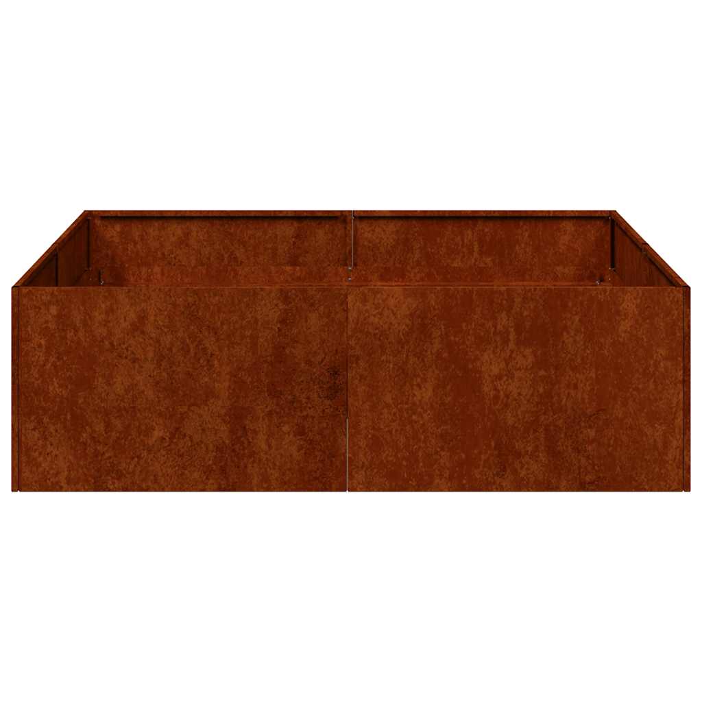 Planter Rusty 100x100x30 cm Weathering Steel