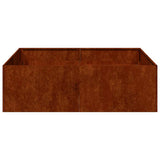 Planter Rusty 100x100x30 cm Weathering Steel
