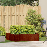 Planter Rusty 100x100x30 cm Weathering Steel