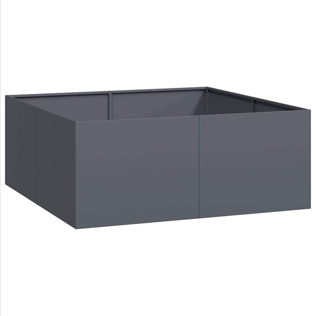 Planter Anthracite 100x100x40 cm Steel