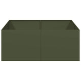 Planter Olive Green 100x100x40 cm Steel