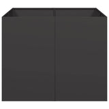 Planter Black 100x100x80 cm Steel